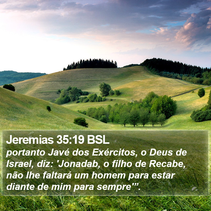 Jeremias 35:19 BSL Bible Study
