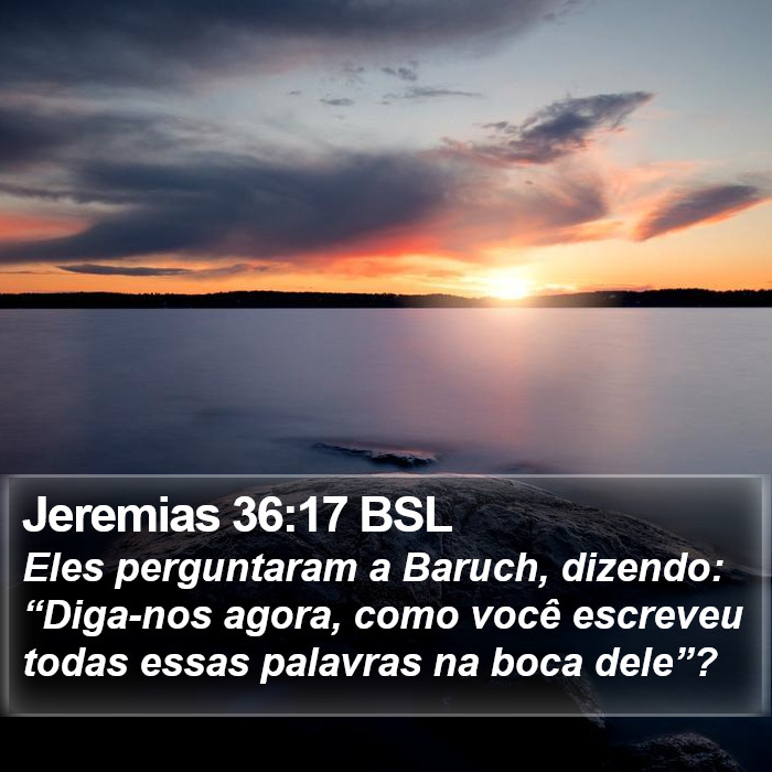 Jeremias 36:17 BSL Bible Study