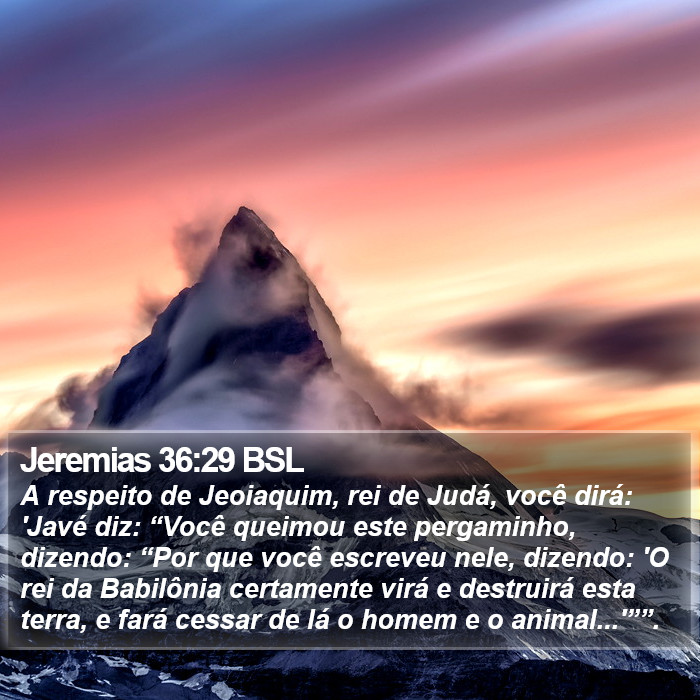 Jeremias 36:29 BSL Bible Study