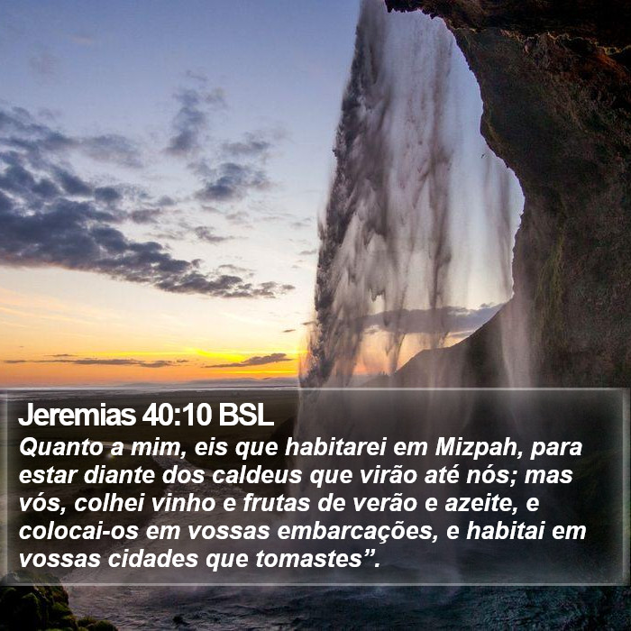 Jeremias 40:10 BSL Bible Study