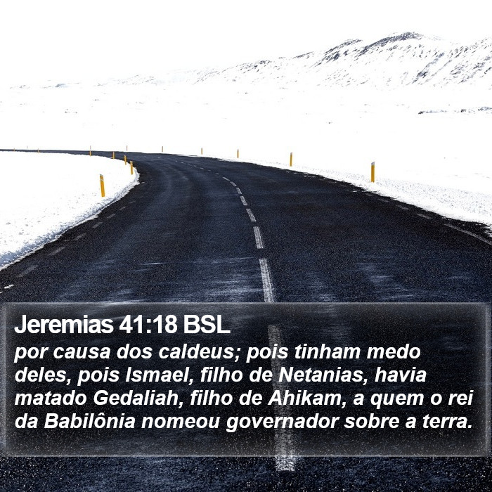 Jeremias 41:18 BSL Bible Study