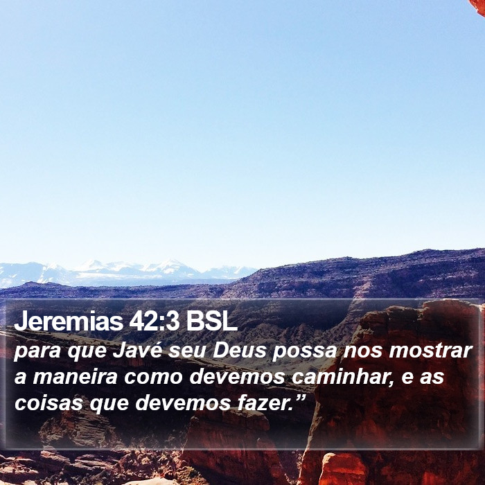 Jeremias 42:3 BSL Bible Study