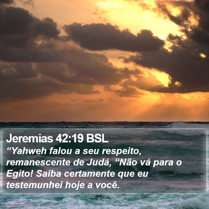 Jeremias 42:19 BSL Bible Study