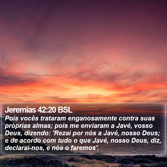 Jeremias 42:20 BSL Bible Study