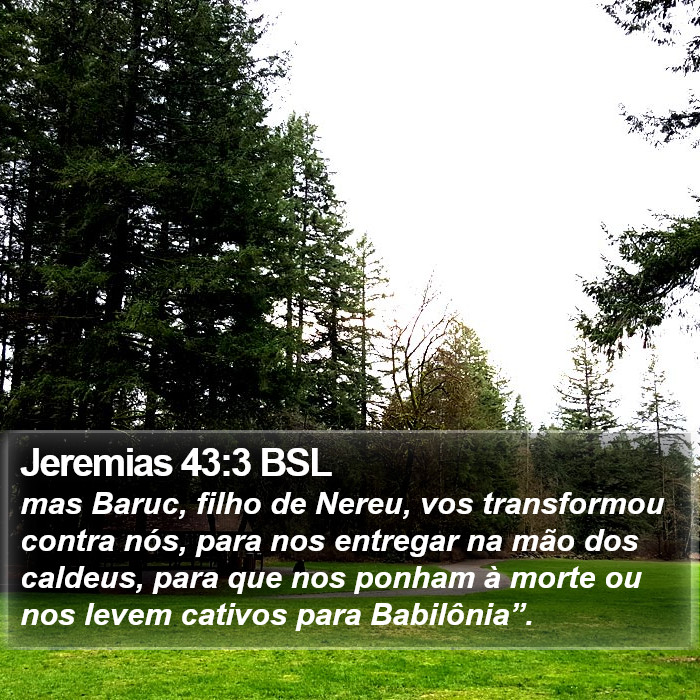 Jeremias 43:3 BSL Bible Study