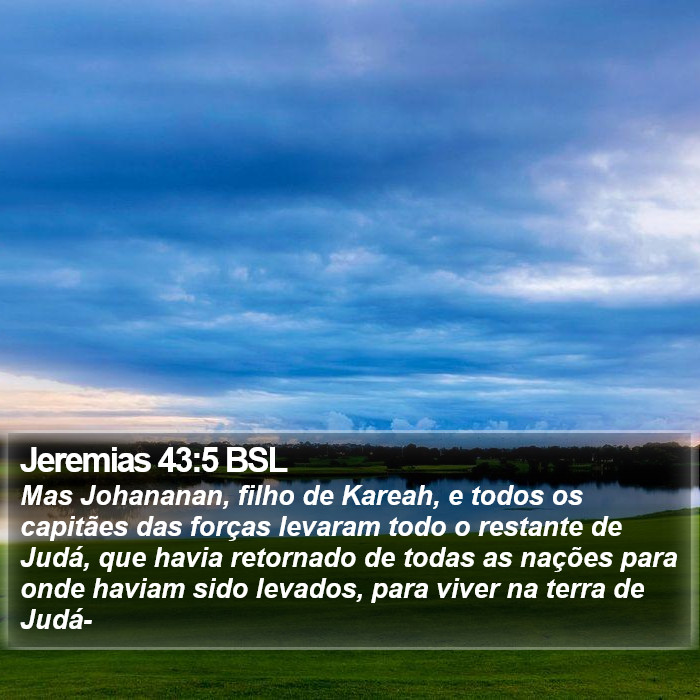 Jeremias 43:5 BSL Bible Study