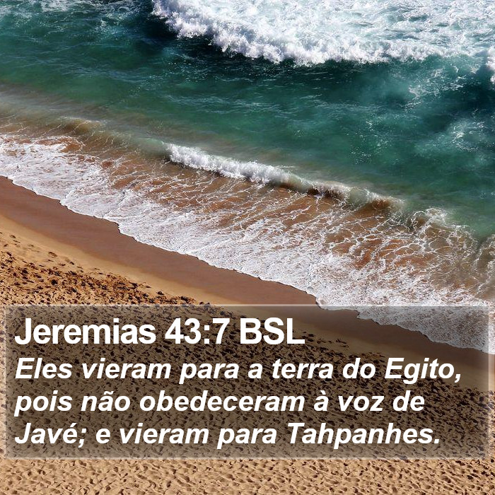 Jeremias 43:7 BSL Bible Study