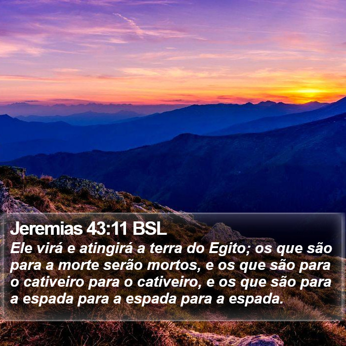 Jeremias 43:11 BSL Bible Study