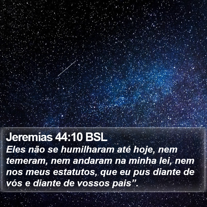 Jeremias 44:10 BSL Bible Study