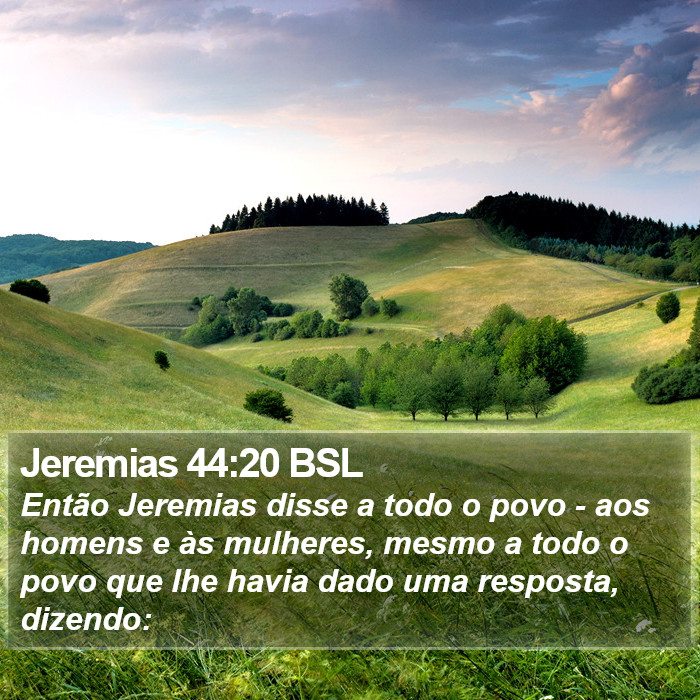 Jeremias 44:20 BSL Bible Study