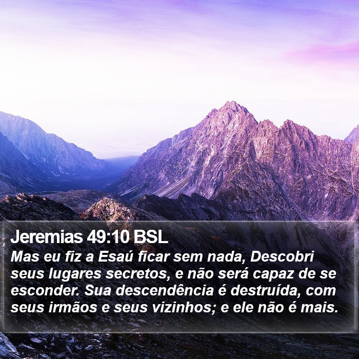 Jeremias 49:10 BSL Bible Study