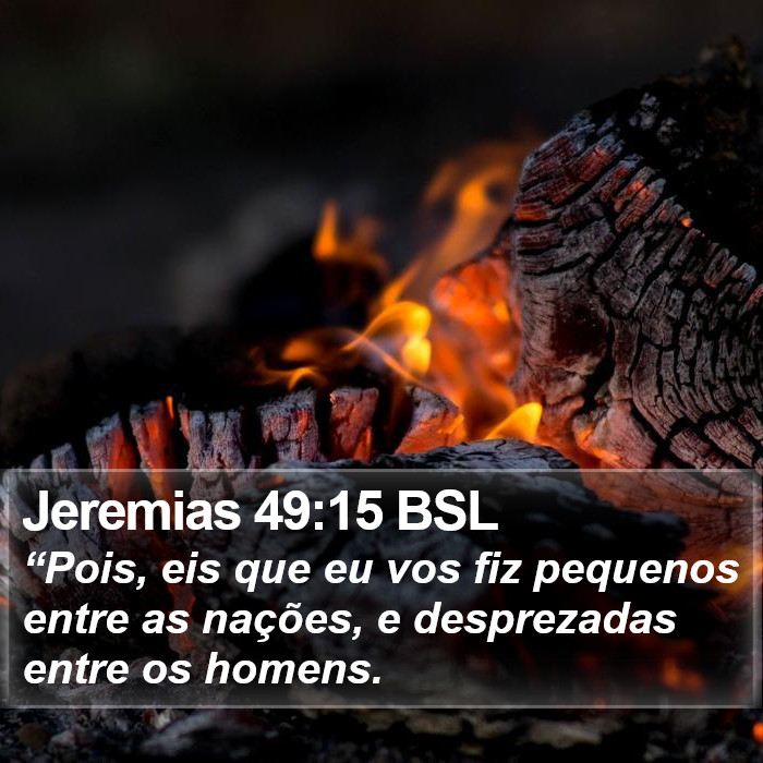 Jeremias 49:15 BSL Bible Study