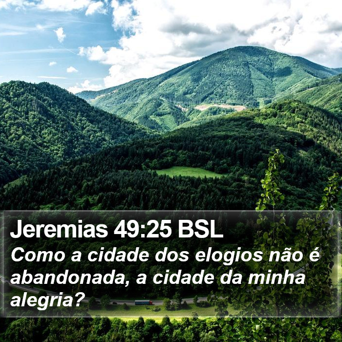 Jeremias 49:25 BSL Bible Study