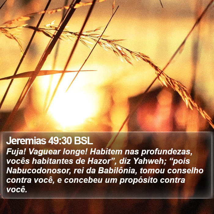 Jeremias 49:30 BSL Bible Study