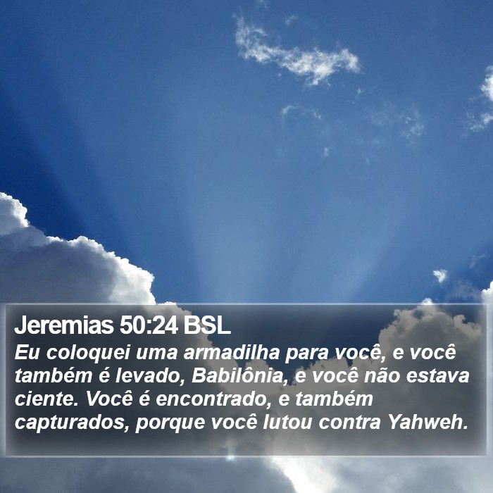 Jeremias 50:24 BSL Bible Study