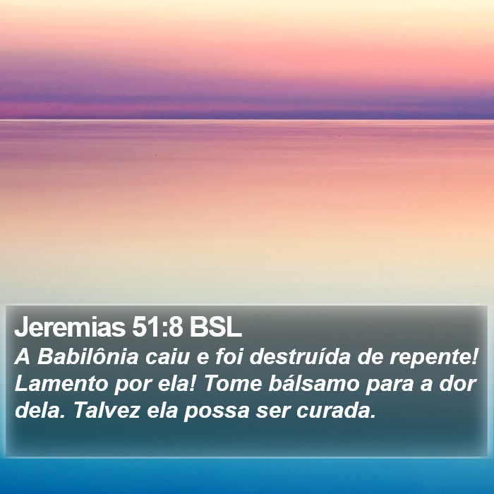 Jeremias 51:8 BSL Bible Study