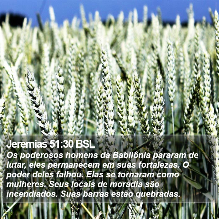 Jeremias 51:30 BSL Bible Study