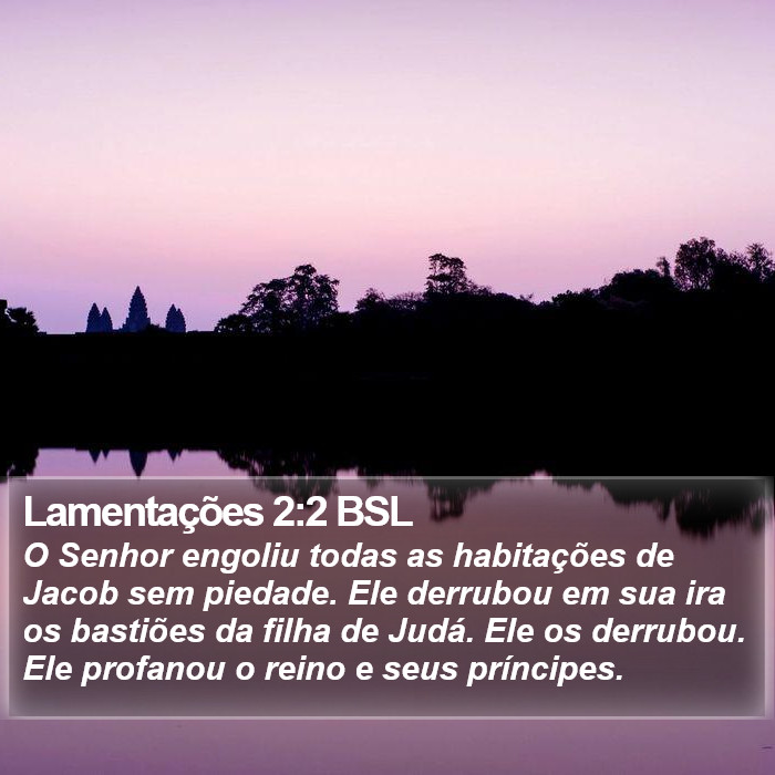 Lamentações 2:2 BSL Bible Study