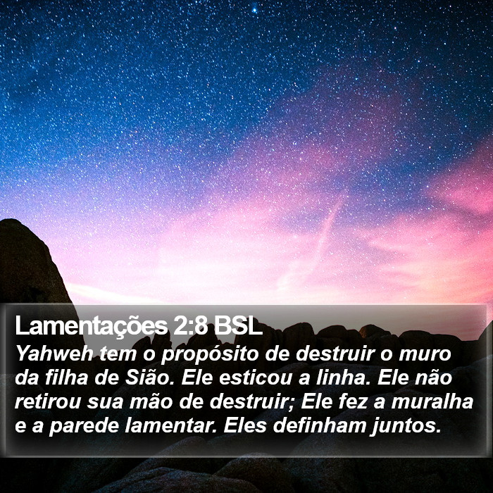Lamentações 2:8 BSL Bible Study