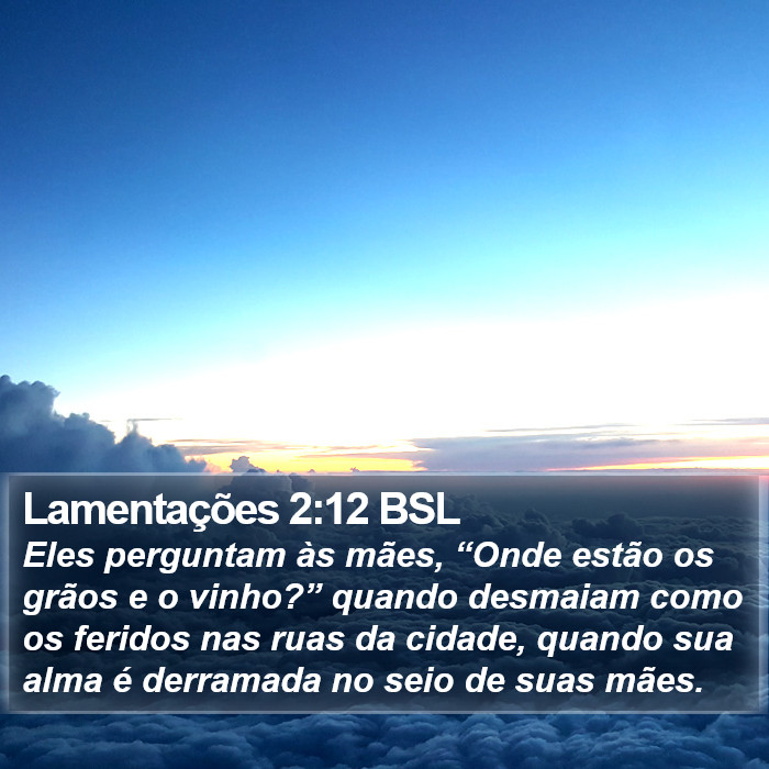 Lamentações 2:12 BSL Bible Study