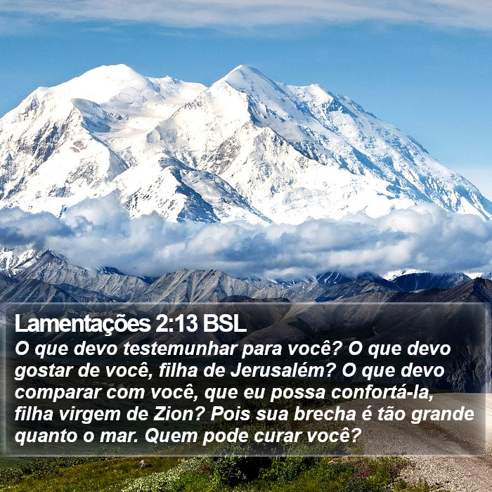 Lamentações 2:13 BSL Bible Study