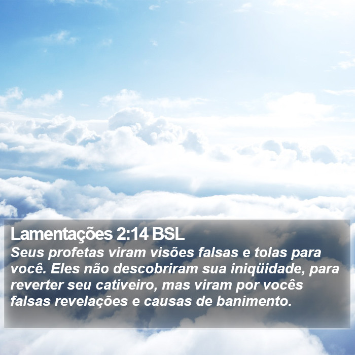 Lamentações 2:14 BSL Bible Study