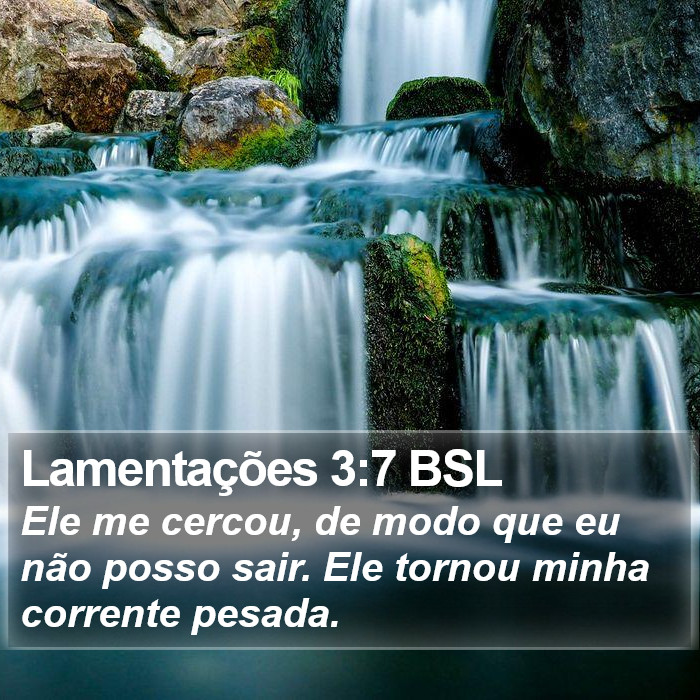 Lamentações 3:7 BSL Bible Study