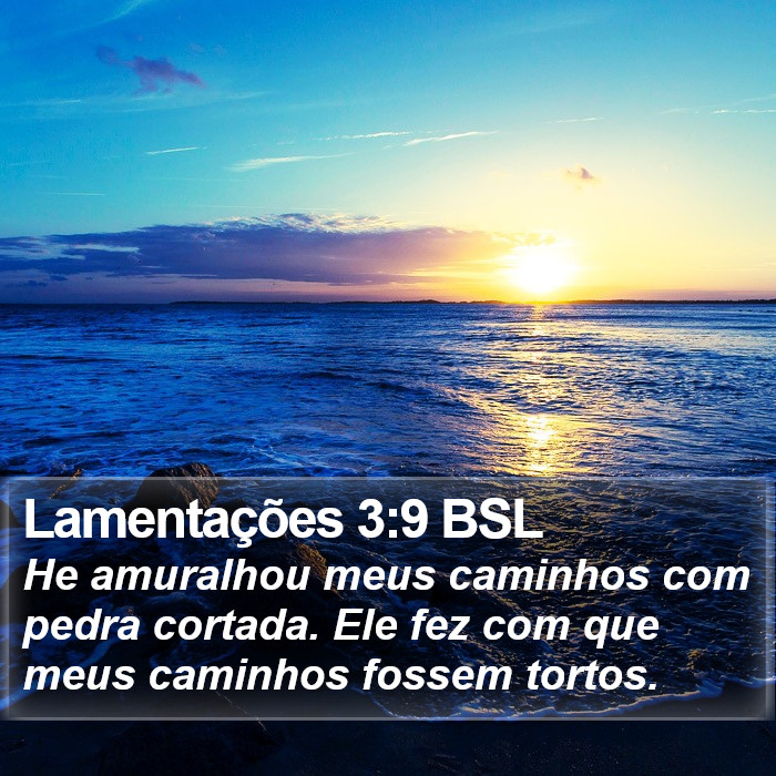 Lamentações 3:9 BSL Bible Study