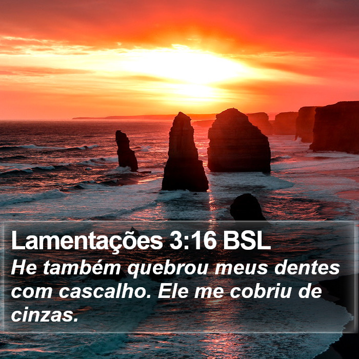 Lamentações 3:16 BSL Bible Study