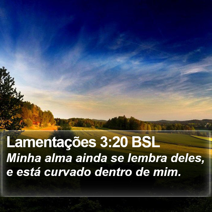 Lamentações 3:20 BSL Bible Study