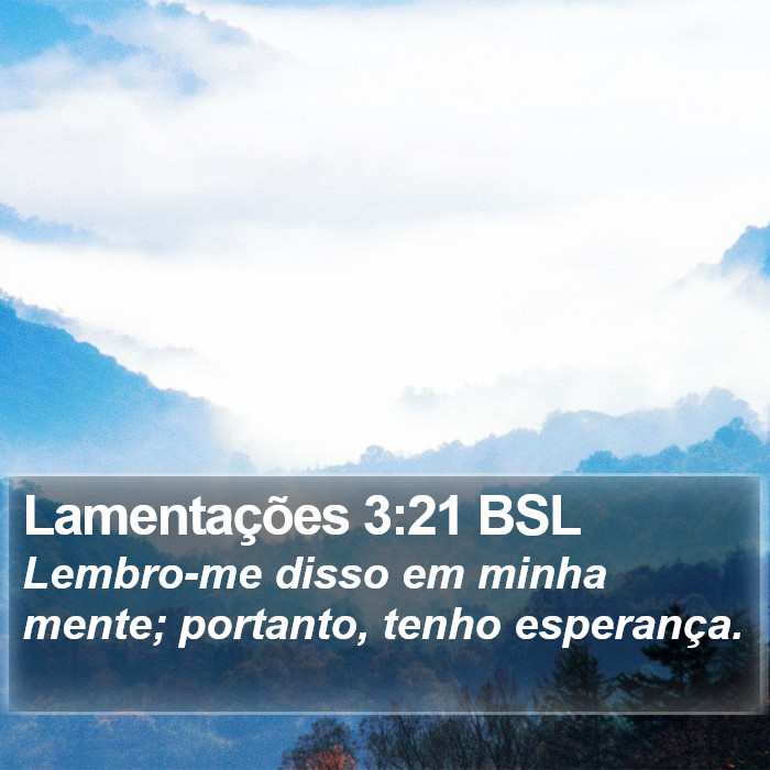 Lamentações 3:21 BSL Bible Study