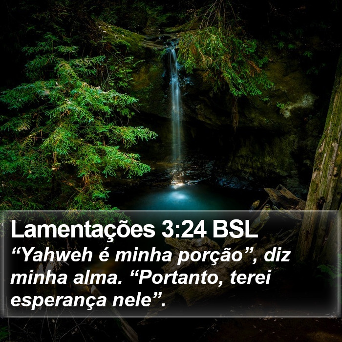 Lamentações 3:24 BSL Bible Study