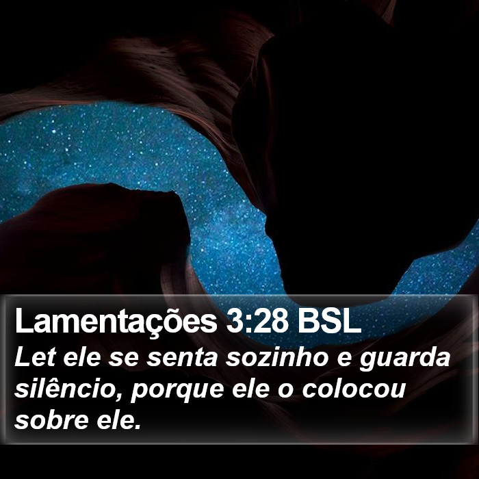 Lamentações 3:28 BSL Bible Study