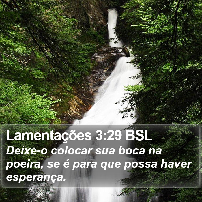 Lamentações 3:29 BSL Bible Study