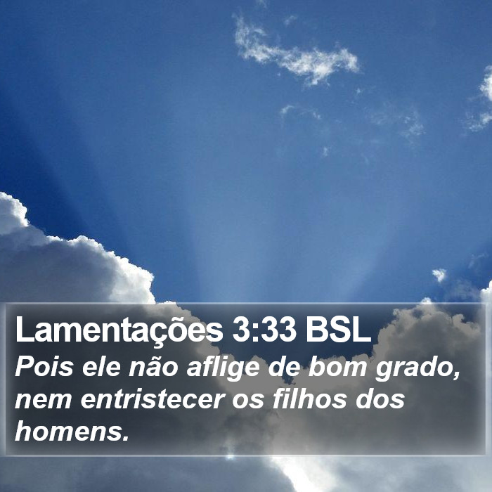 Lamentações 3:33 BSL Bible Study