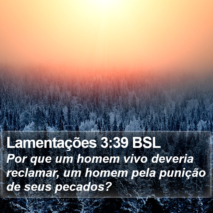 Lamentações 3:39 BSL Bible Study