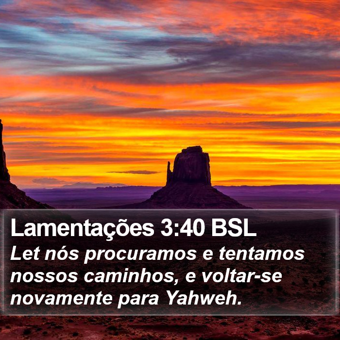 Lamentações 3:40 BSL Bible Study