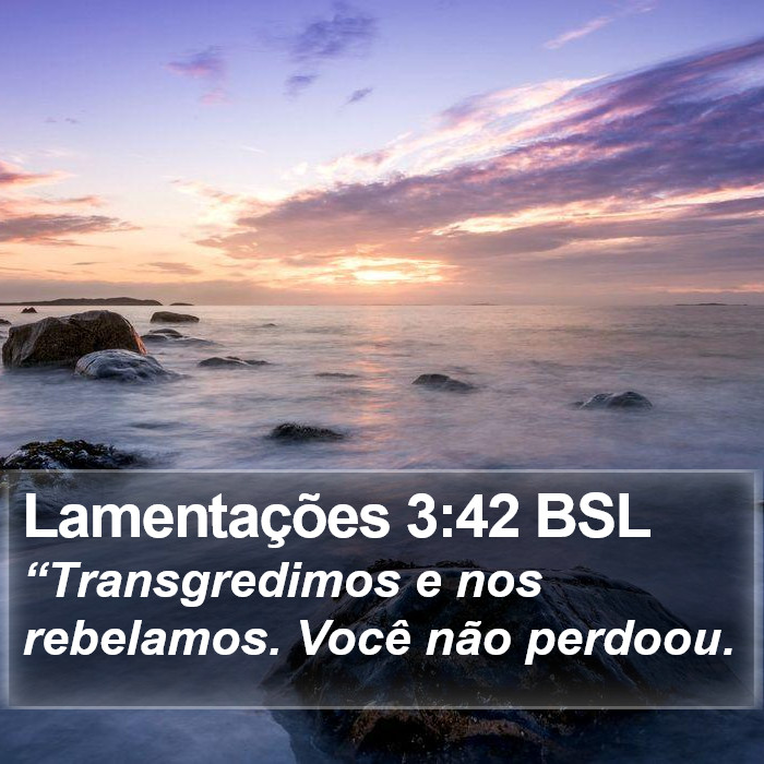 Lamentações 3:42 BSL Bible Study