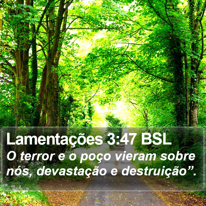 Lamentações 3:47 BSL Bible Study