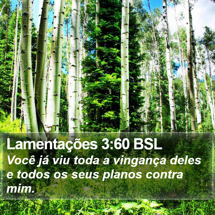 Lamentações 3:60 BSL Bible Study