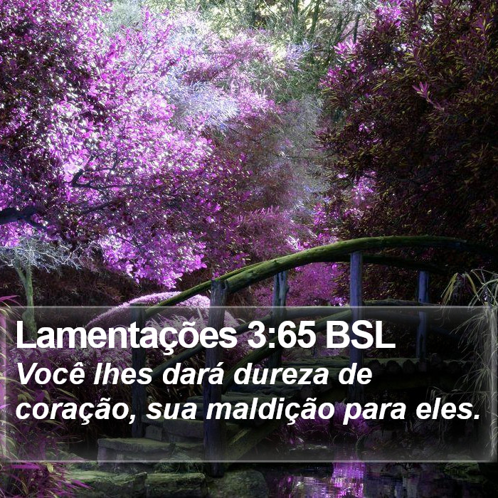 Lamentações 3:65 BSL Bible Study