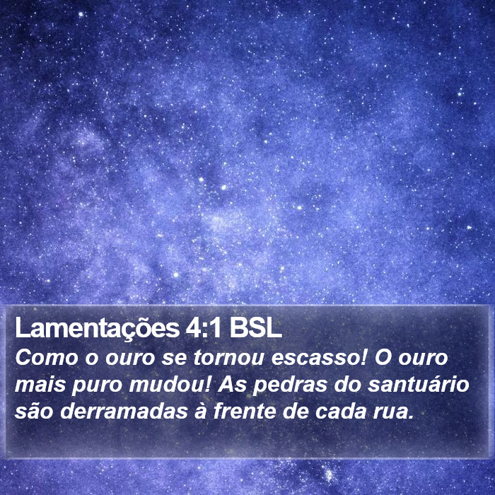 Lamentações 4:1 BSL Bible Study