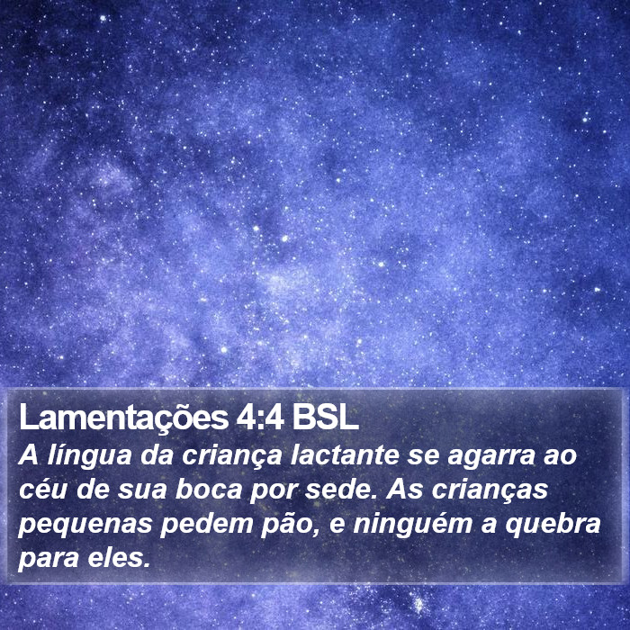 Lamentações 4:4 BSL Bible Study