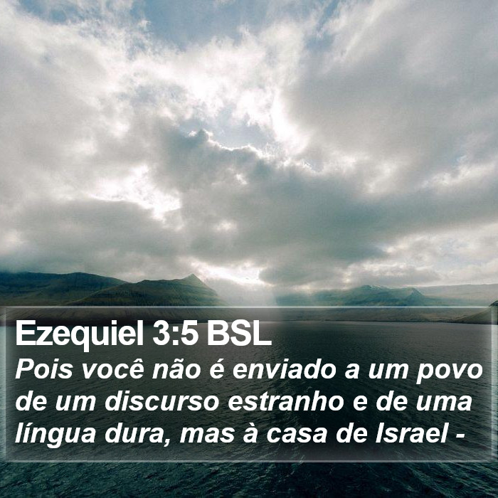 Ezequiel 3:5 BSL Bible Study