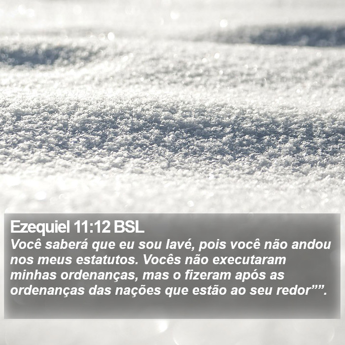 Ezequiel 11:12 BSL Bible Study