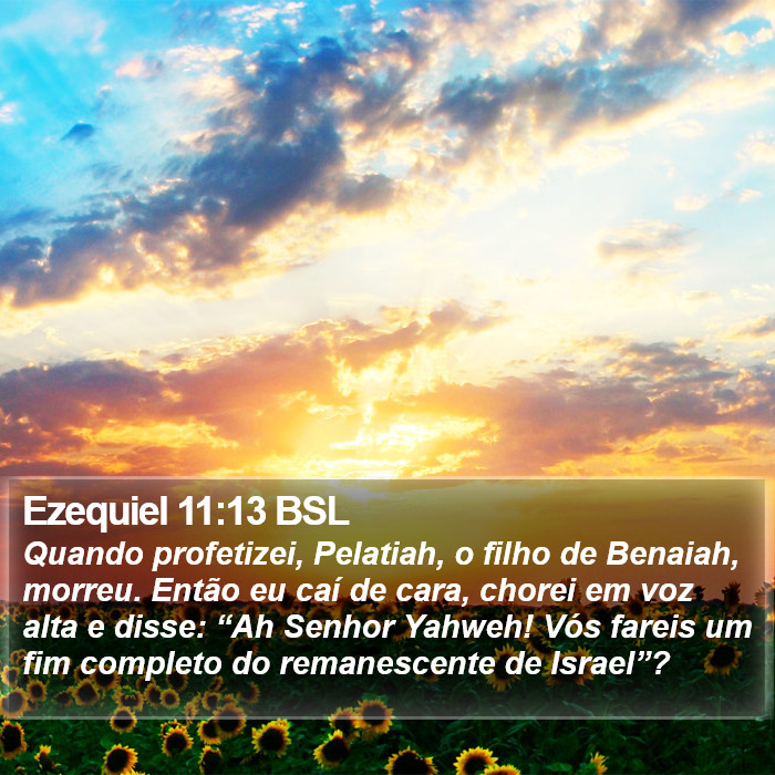 Ezequiel 11:13 BSL Bible Study