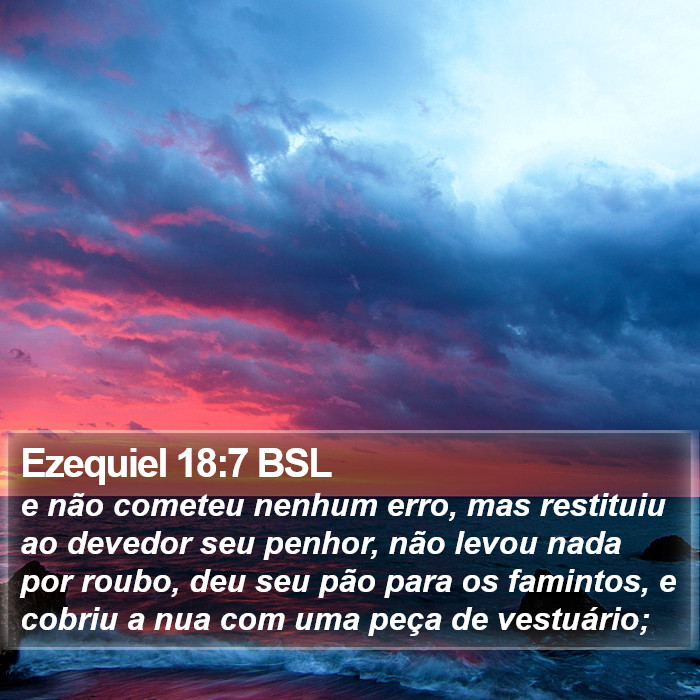 Ezequiel 18:7 BSL Bible Study