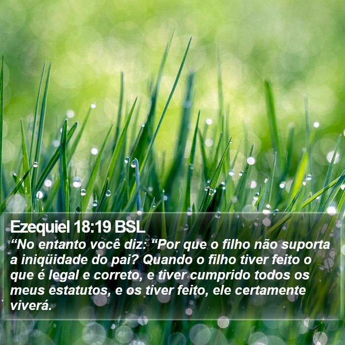 Ezequiel 18:19 BSL Bible Study
