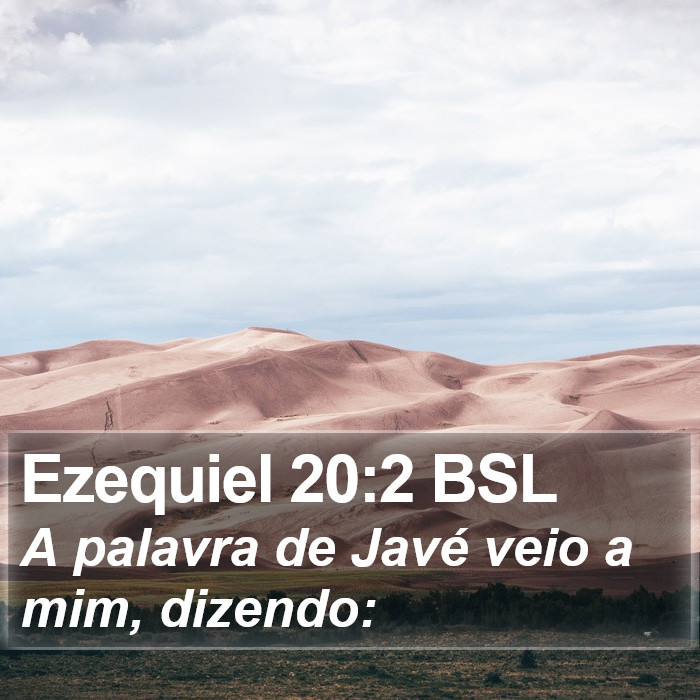 Ezequiel 20:2 BSL Bible Study