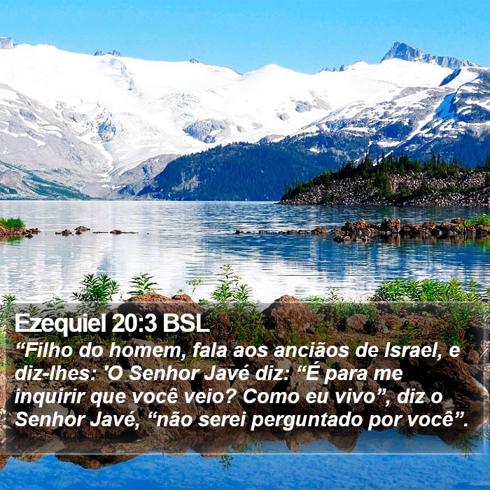 Ezequiel 20:3 BSL Bible Study